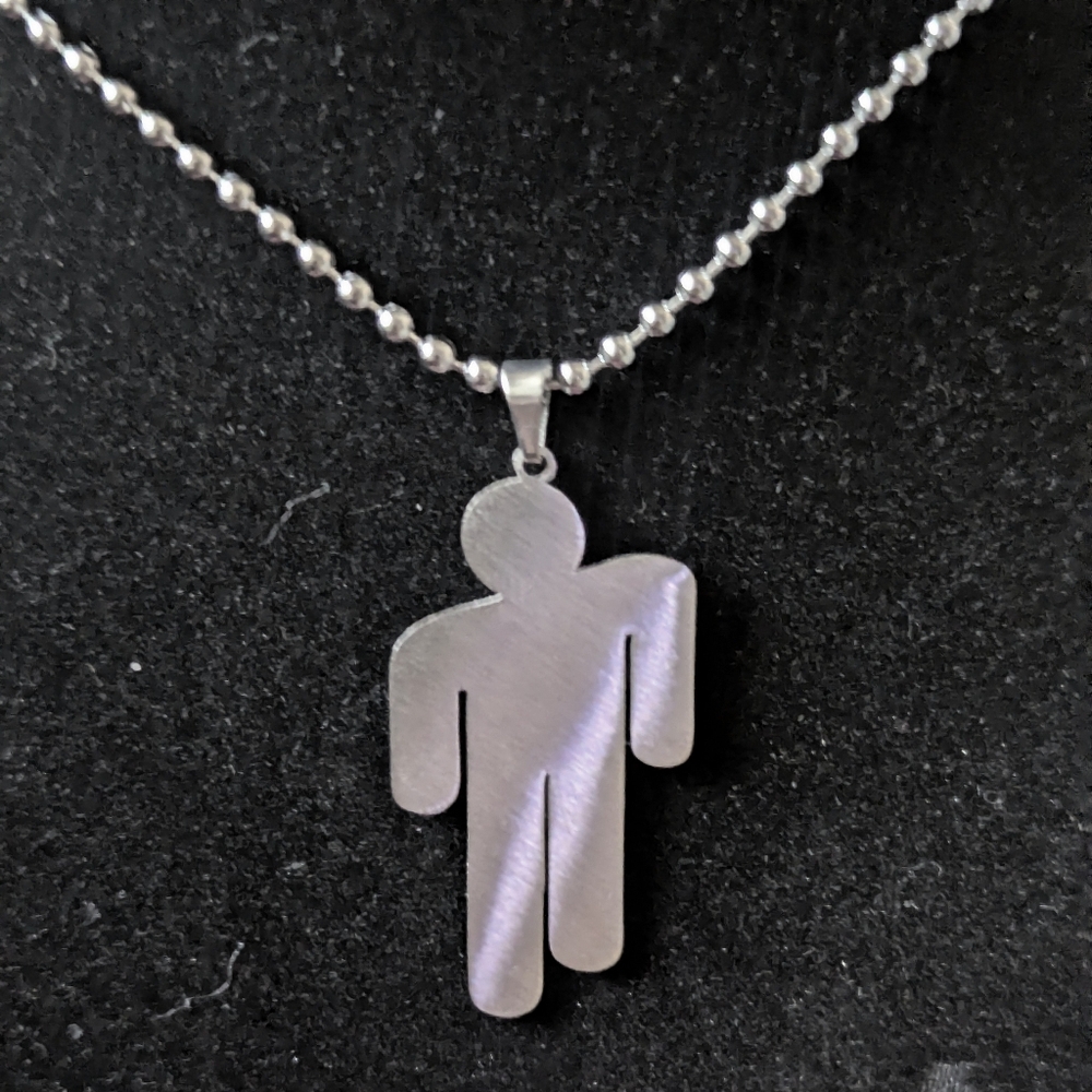 Billie Eilish Blohsh Stainless Steel Necklace Ball Chain Jewelry Mens Women's